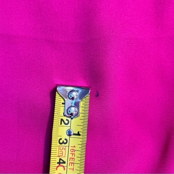 Express Top XS Fuchsia Pink Sleeveless Round Neck Open Back Flowy Tunic Hi-Low - Picture 10 of 14